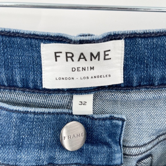 Frame Denim L’Homme Slim Jeans Medium Wash Women’s Size 32 - Picture 5 of 10